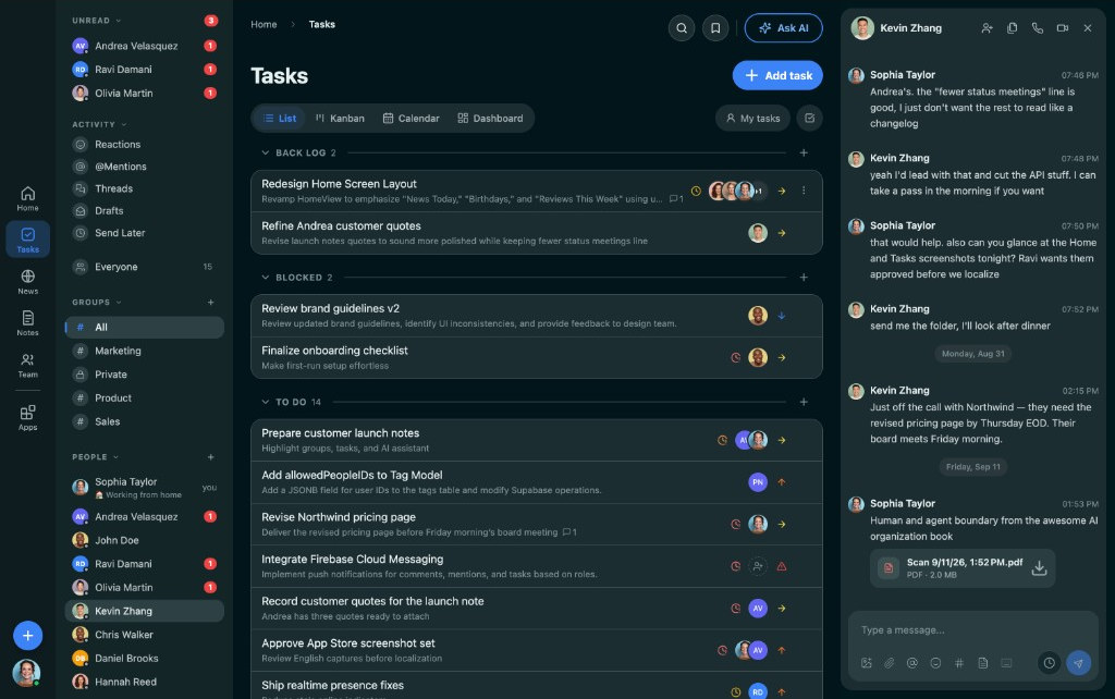 FabricLoop Tasks, the work from that same workspace